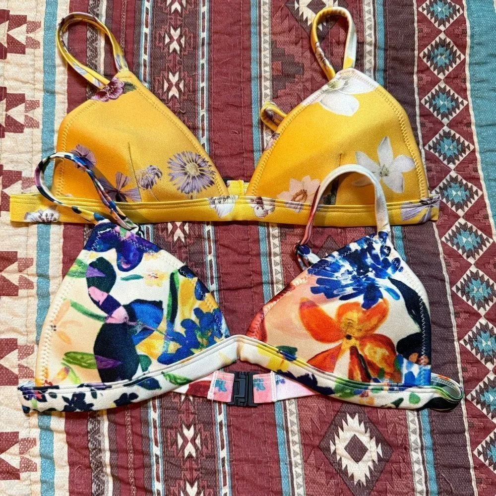 Triangl swimwear set of 2 bikini tops size small